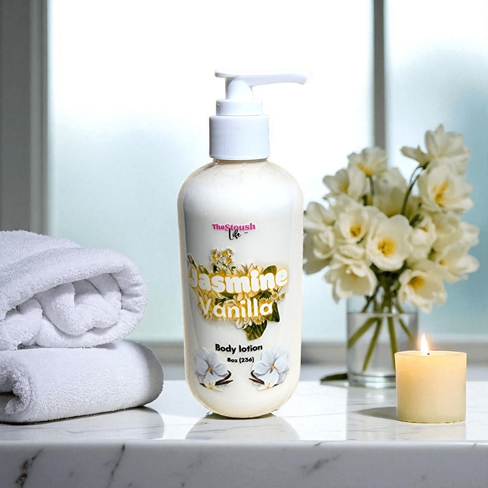 Jasmine & Vanilla Hydrating Body Lotion | Lotion | Natural Skincare by Thestoushlife
