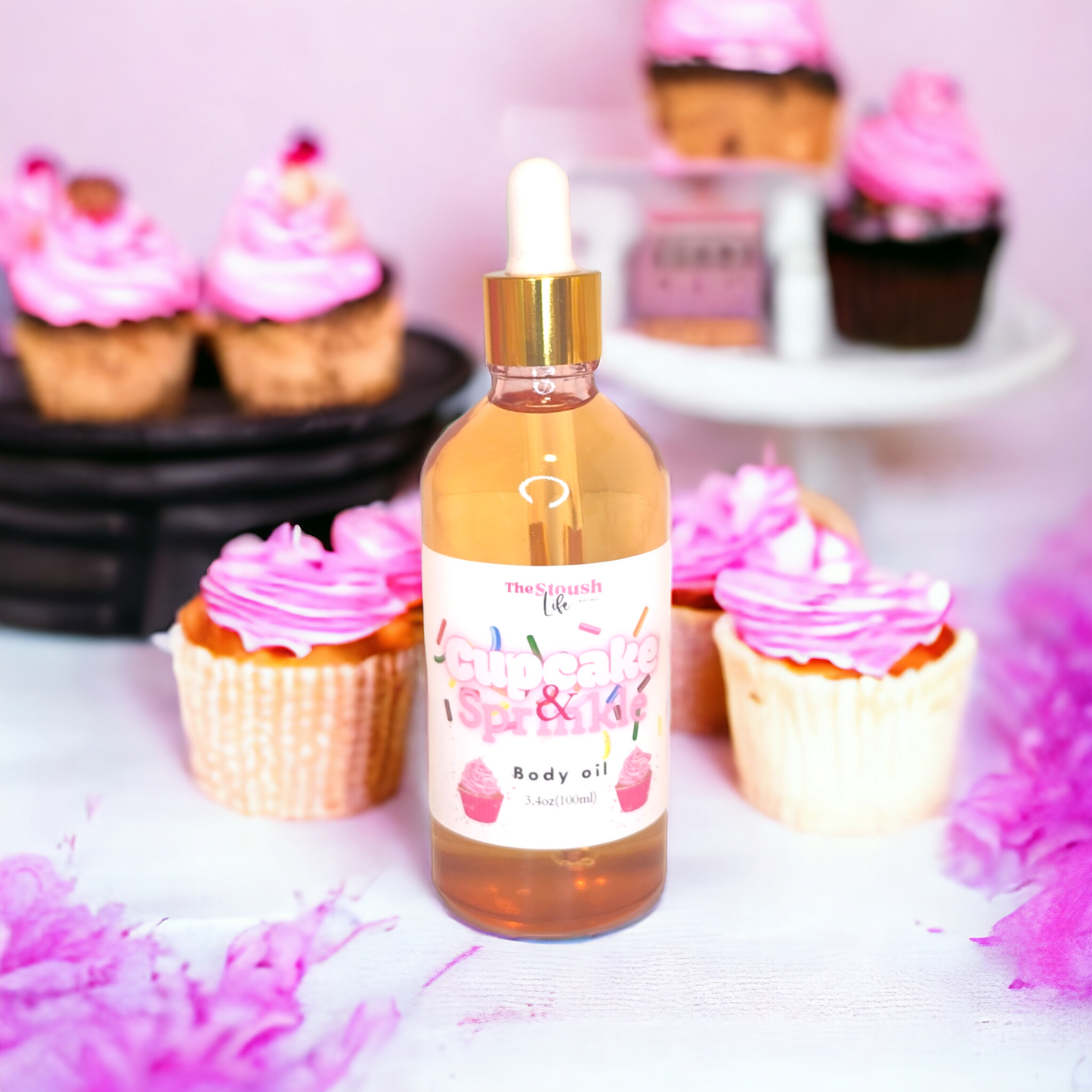 Cupcake & sprinkle body oil