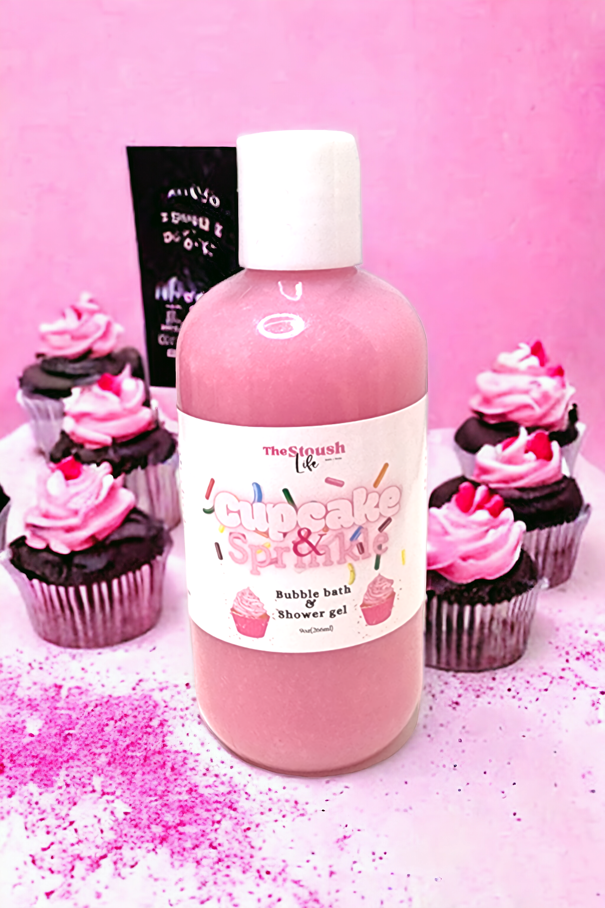 Cupcake and sprinkle shower gel