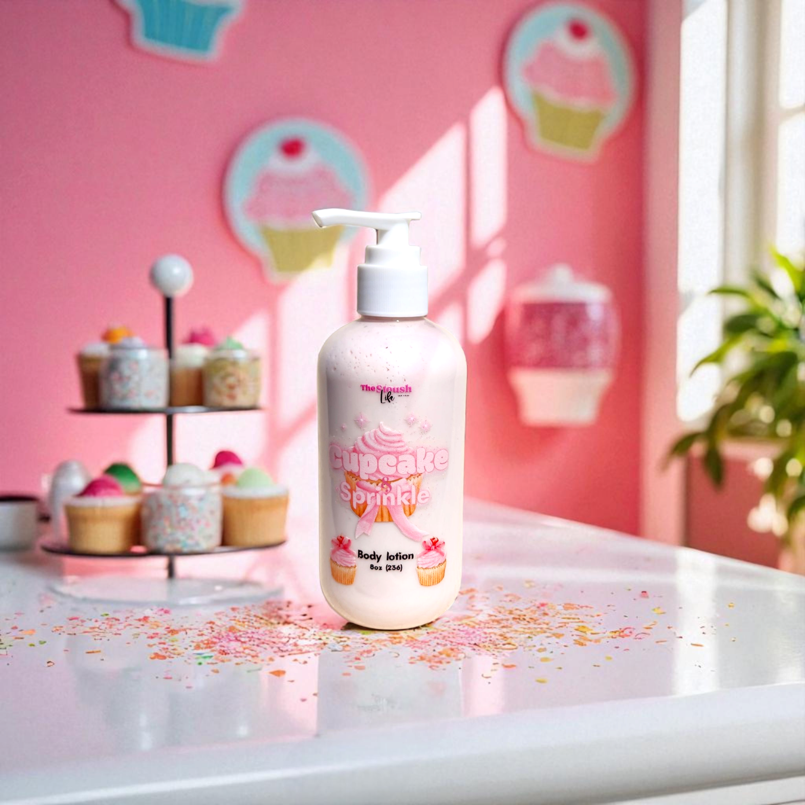 Cupcake and sprinkle lotion